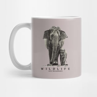 Save the wildlife Elephants Mug